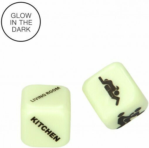S-Line Light Up Your Sexy Night Erotic Game of Dice Dice Glow in the Dark 2 Pieces