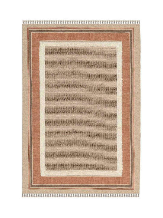 Newplan Kilim 2530 Handgefertigt Teppich Rechteckig mit Fransen Beige