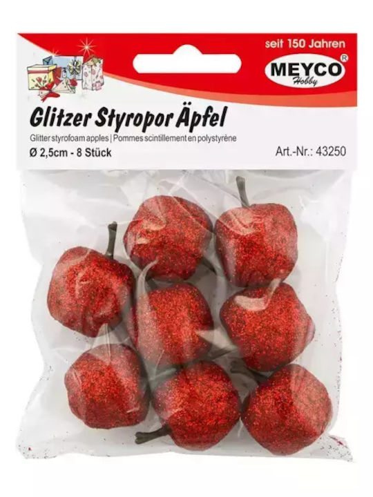 Meyco Weihnachtliche Figur Apfel Rot 6Stück