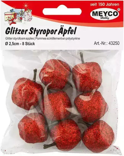 Meyco Weihnachtliche Figur Apfel Rot 6Stück