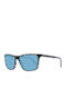 Herren Sonnenbrille mit Braun Schildkröte Gestell und Blau Linse