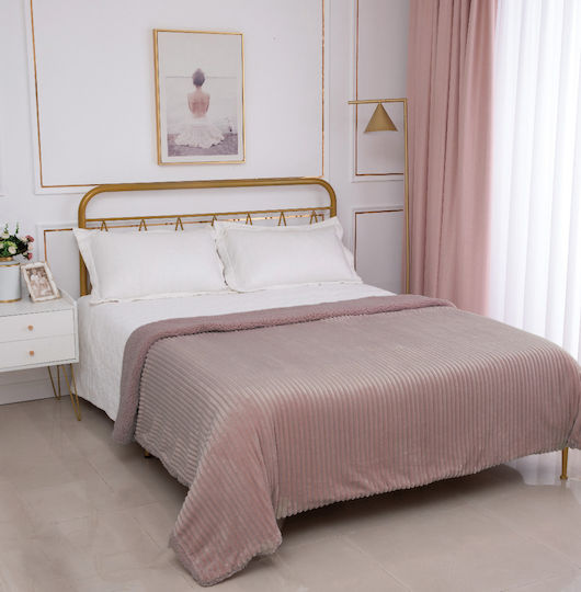 Silk Fashion Kotle Decke Sherpa Einzeln 170x220cm Syklamen