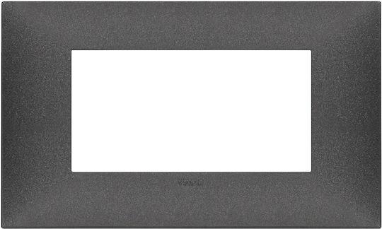 Vimar Neve Up Schalterrahmen Horizontale Montage in Schwarz Farbe 09674.14