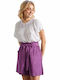9913589 Women's High-waisted Shorts Purple