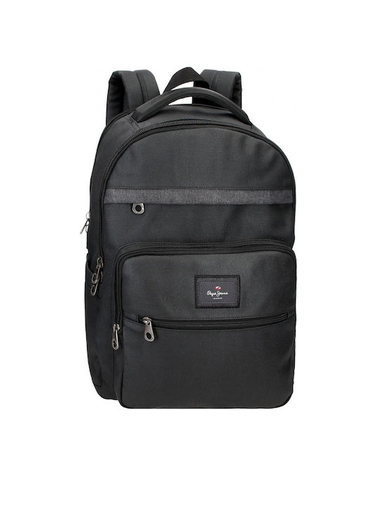 Pepe Jeans Court Men's Fabric Backpack with USB Port Black
