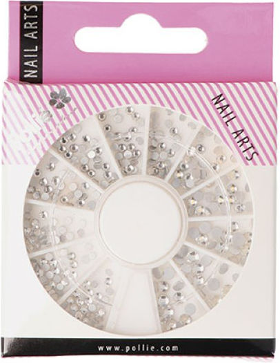 Eurostil Silver Nail Strass 144 Pieces