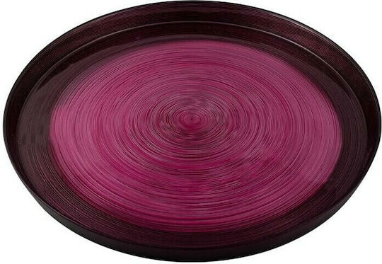 HFA Reflections Plate Shallow Glass Purple with Diameter 32cm