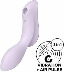 Satisfyer Curvy Trinity 2 Аспиратор Вагина с вибрация Въздушен импулсен вибратор Purple 1бр