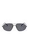 Moscow Mule Top Gun Style Men's Sunglasses with Black Metal Frame and Gray Polarized Lens MM/ZC121/4