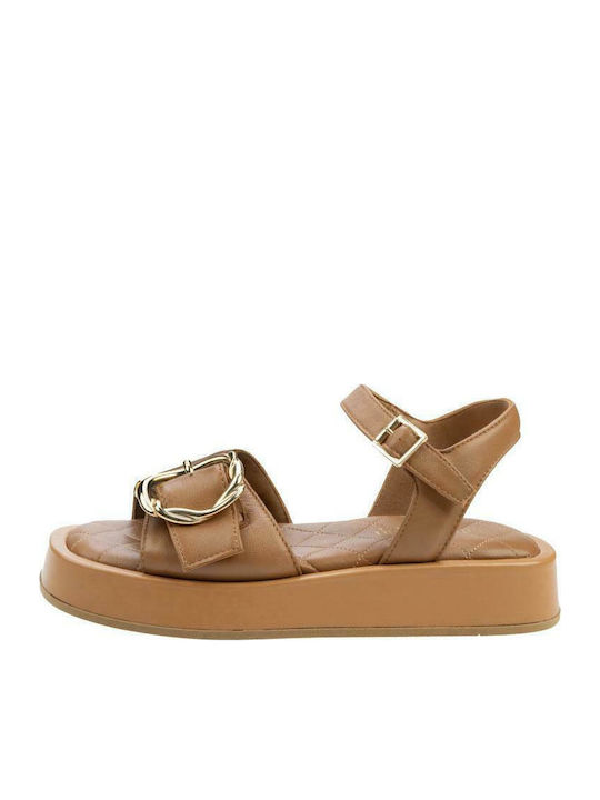 Paola Ferri Leather Women's Flat Sandals with S...