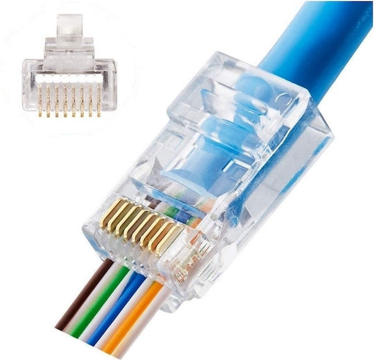Spark Βύσμα RJ-45 Pass Through Cat6E 100τμχ (PN12618)