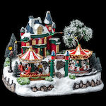 Aria Trade Christma Lighted Decorative Decorative Scenery with Motion 29.6cm Village Park