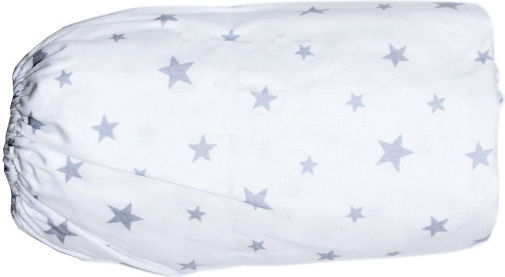 Baby Star Fitted Star White 115x185cm