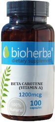 Bioherba Beta Carotene (Vitamin A) Витамин 1200mcg 100 капси