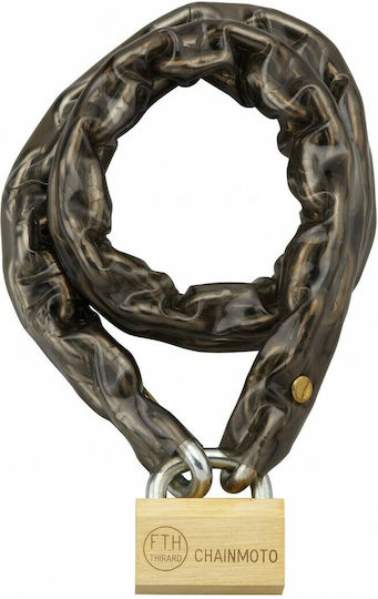 Thirard 90cm Motorcycle Anti-Theft Chain with Lock in Black