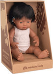 Miniland Baby Doll Hispanic Boy With Hearing Aid 38 cm.