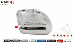 Radikal RK914S Κλειδαριά Δισκόφρενου Μοτοσυκλέτας με Συναγερμό Ασημί Χρώμα