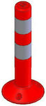 Marker pole 45cm plastic with base & 2 reflective tapes