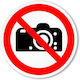 Sign Sticker PVC "Prohibition of Taking Photographs " 6x6cm