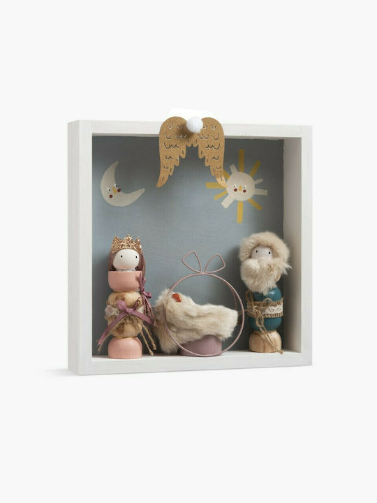 Parisis Christmas Wooden Figure Sign 35x35x7cm