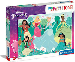 Puzzle pentru Copii Supercolor Princess pentru 4++ Ani 104buc Clementoni