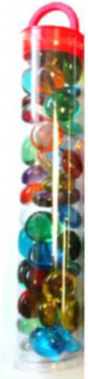 Chessex Gaming Glass Stones in Tube - Assorted Crystal Token 40τμχ