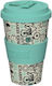 iDrink Bike Becher Bamboo mit Deckel Blau 435ml