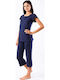 Zen Intimates Summer Women's Pyjama Set Navy Blue