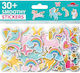 Global Gift Smoothy Unicorn Decorative Sticker for DIY Crafts 30pcs 15x8cm