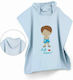 Borea Hello Summer Kids Beach Poncho Light Blue...