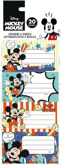 Diakakis Notebook Labels Mickey 20pcs