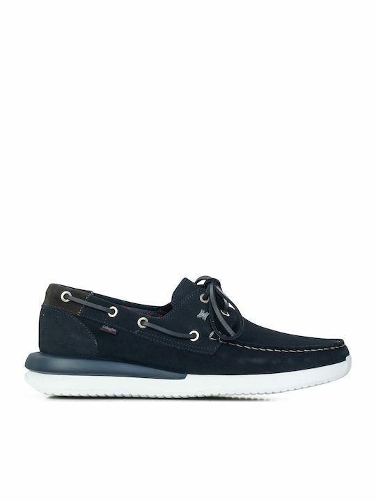 Callaghan Malibu Men's Leather Boat Shoes Blue