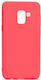 Forcell Soft Umschlag Rückseite Silikon Rot (Galaxy J6)