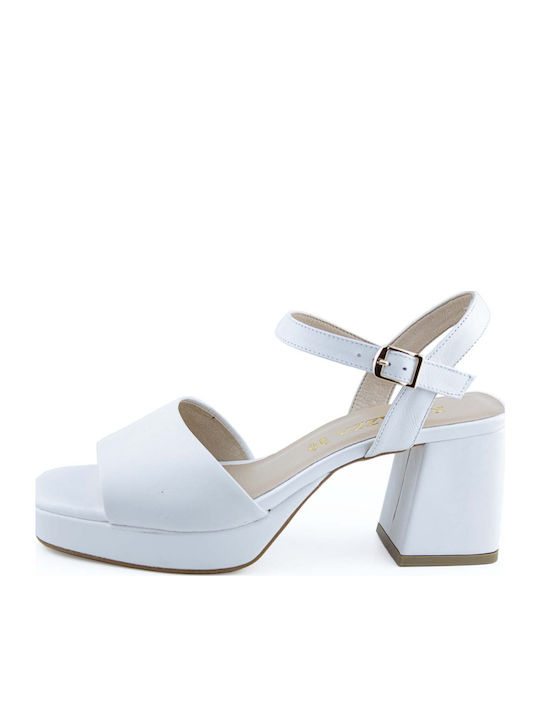 Ragazza Leather Sandals White