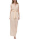 Sommer Maxi Kleid für Hochzeit / Taufe Cream