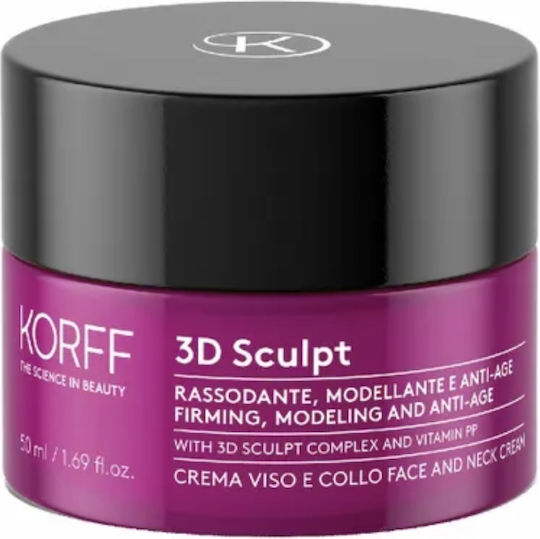 Korff 3D Sculpt Firming, Modelling and Anti-Age Face and Neck Day Cream Ενυδατική Κρέμα Προσώπου Ημέρας με Νιασιναμίδη 50ml