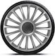 J-Tec Car Hubcap Set Grand Prix 15" 4pcs Silver