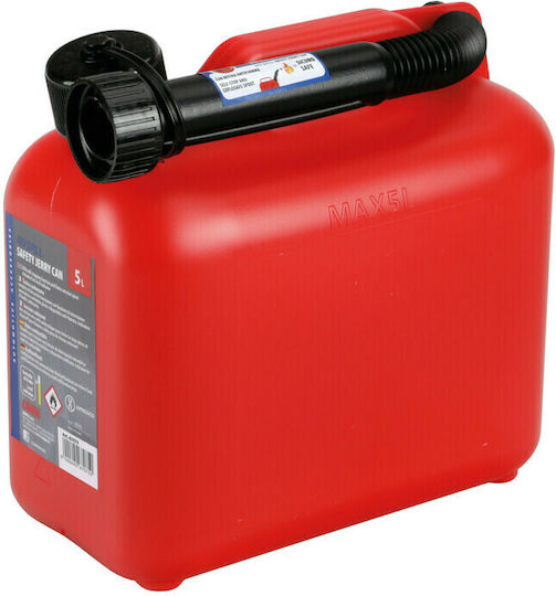 Lampa Jerry Can Fuel Container Double Position Plastic with Extension Tube 5lt Red