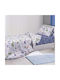 Beauty Home Single Sheet Set Made of Cotton & Polyester Gray 170x240cm 6181SEMO 3 Pieces