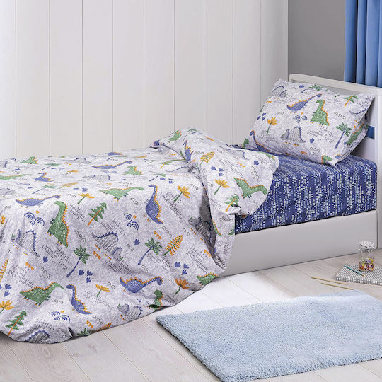 Beauty Home Single Sheet Set Made of Cotton & Polyester Gray 170x240cm 6181SEMO 3 Pieces