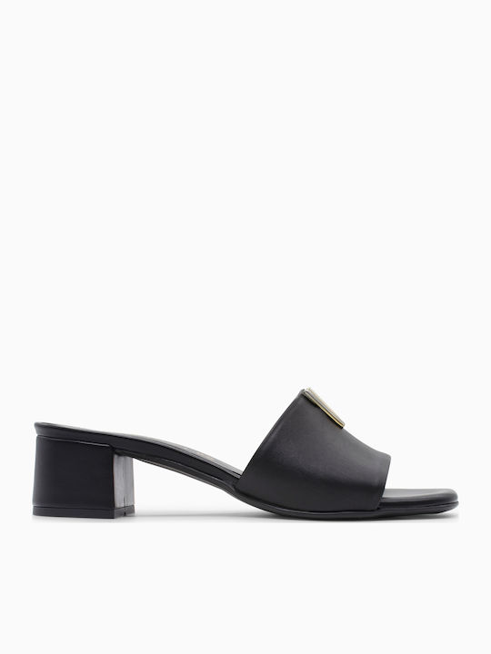 Ragazza Δερμάτινα Mules με Χοντρό Χαμηλό Τακούν...