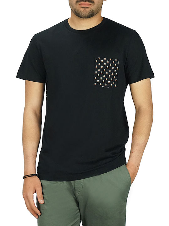 Jack & Jones Ανδρικό T-shirt Μαύρο με Στάμπα