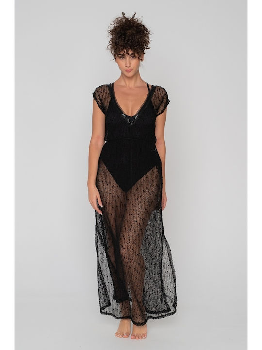 Jeannette Lingerie Women's Maxi Dress Beachwear Black