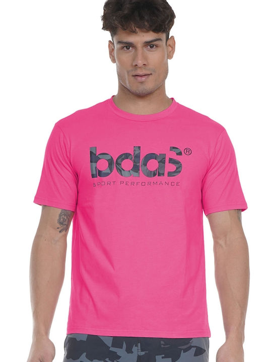 Body Action Men's Short Sleeve T-shirt Fuchsia