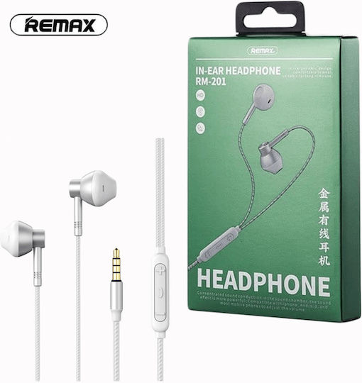Remax RM-201 In-ear Handsfree with 3.5mm Connector White