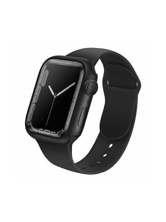 Uniq Legion Plastic Case with Glass in Black color for Apple Watch 41mm