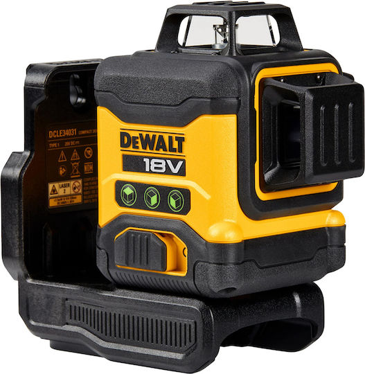 Dewalt Αυτορυθμιζόμενο Γραμμικό Αλφάδι Laser Πράσινης Δέσμης 18V με Εύρος Εργασίας 40m