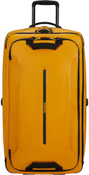 Samsonite Ecodiver Large Travel Suitcase Fabric Yellow with 4 Wheels Height 79cm