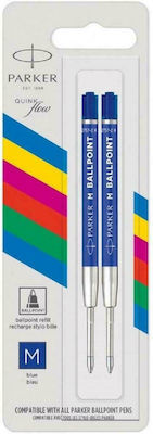 Parker Economy Replacement Ink for Ballpoint in Blue color Ballpoint Medium 2pcs