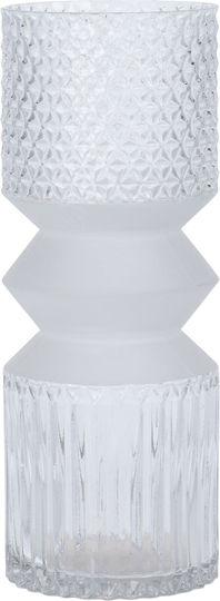 Vază Decorativă Sticlă Transparent 11x11x30cm 1buc